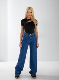 Джинси Malibu Wide leg жіночі світло-синього кольору 33039