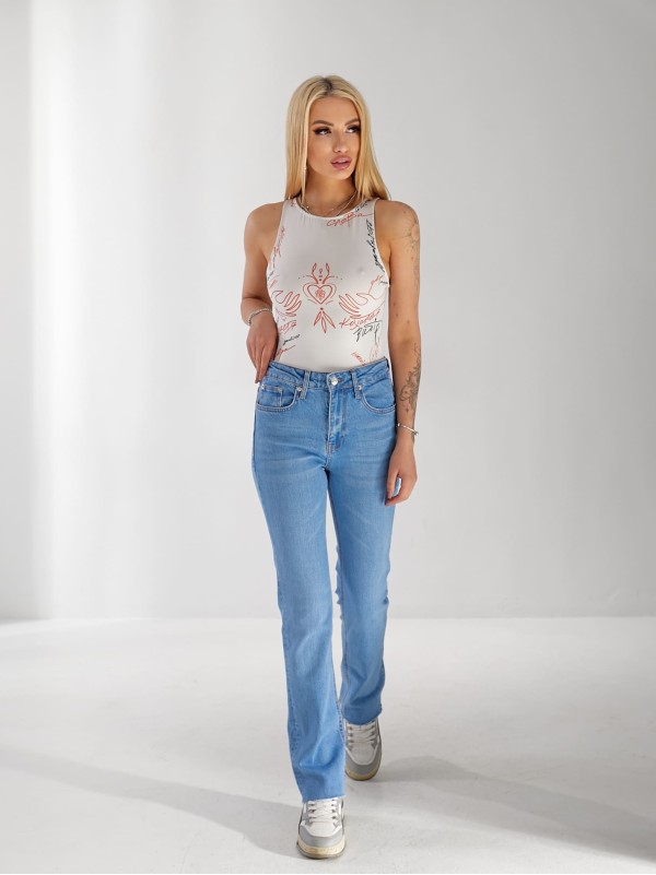 Джинси Olivium Slim straight жіночі свiтло-синього кольору 33175