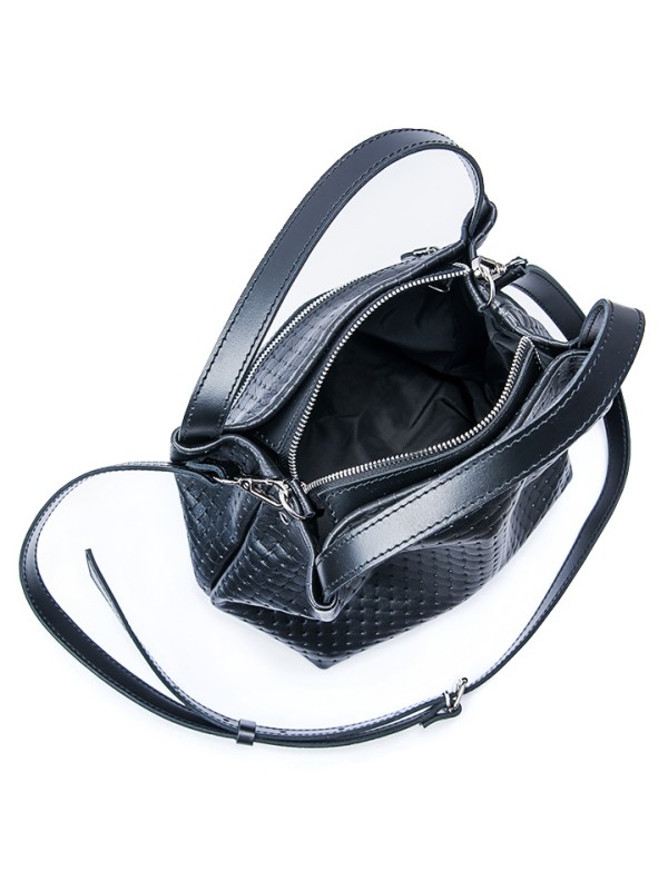Сумка cross body шкіра чорний 6930-11