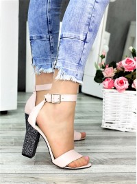 Босоніжки Kristal пудра шкіра 7380-28