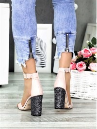 Босоніжки Kristal пудра шкіра 7380-28