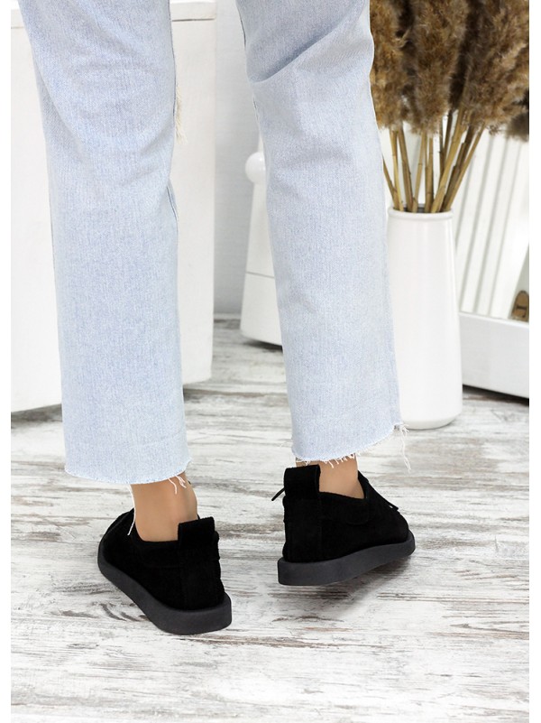 М'які чорні мокасини Comfort 7654-28