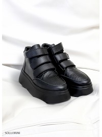Кросівки Velcro чорні 8101-28