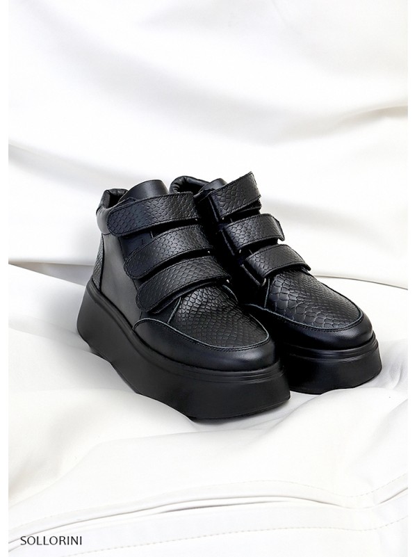 Кросівки Velcro чорні 8101-28