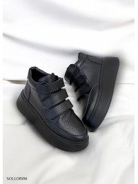 Кросівки Velcro чорні 8101-28