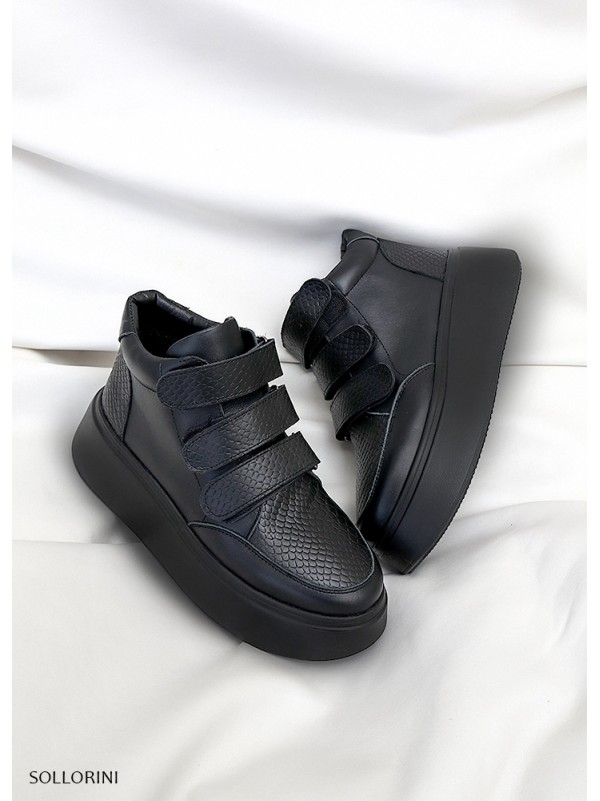 Кросівки Velcro чорні 8101-28