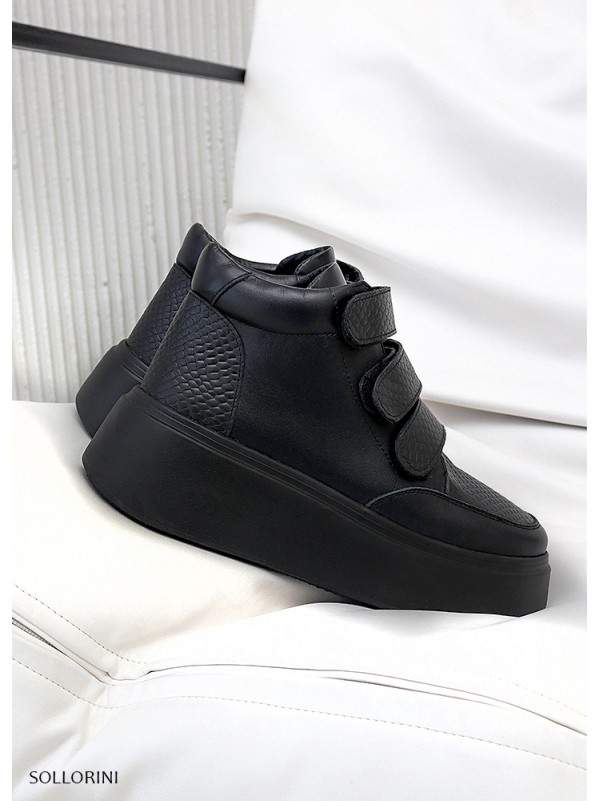 Кросівки Velcro чорні 8101-28