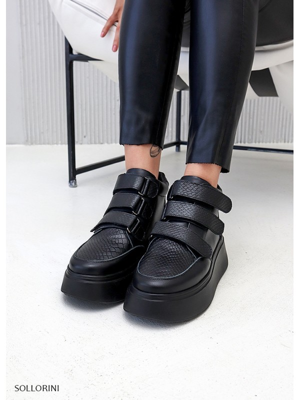 Кросівки Velcro чорні 8101-28