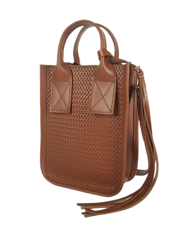 Сумка mini натуральна шкіра brown 8385-11