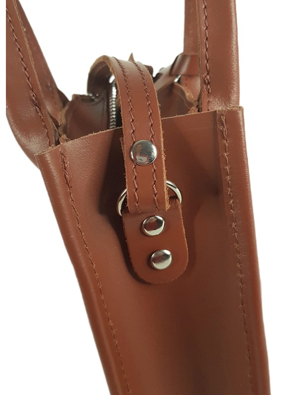 Сумка mini натуральна шкіра brown 8385-11