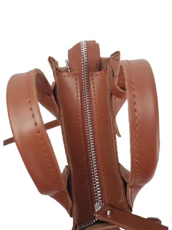 Сумка mini натуральна шкіра brown 8385-11