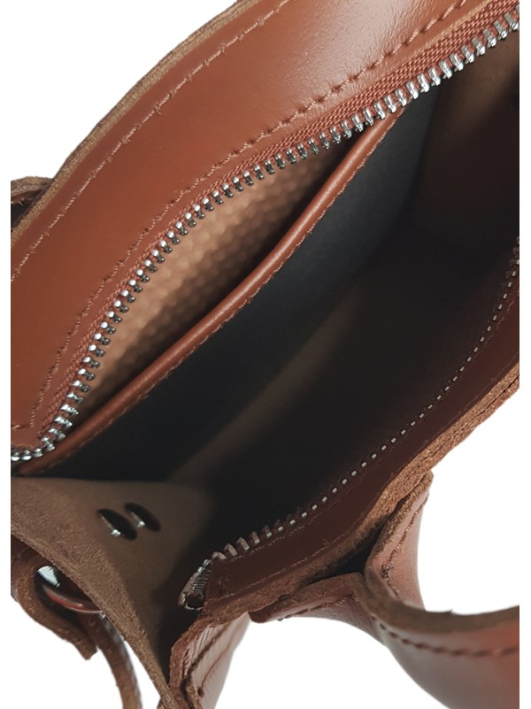 Сумка mini натуральна шкіра brown 8385-11