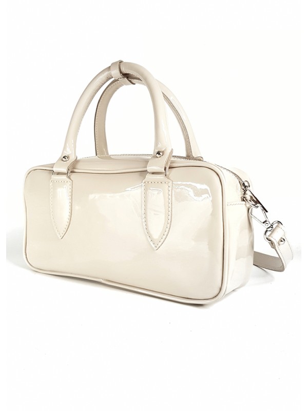 Сумка cross body шкіряна беж 8394-11