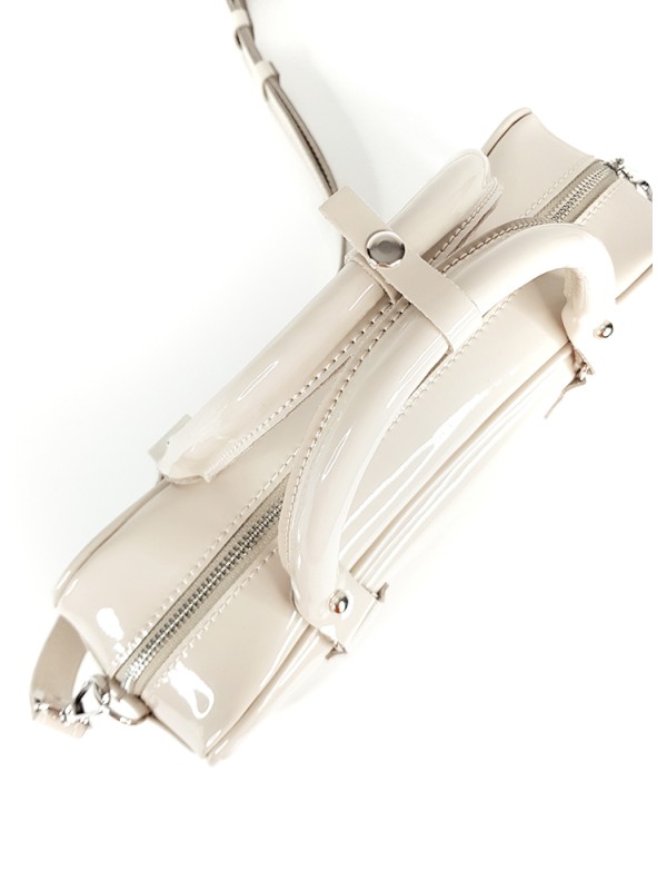 Сумка cross body шкіряна беж 8394-11