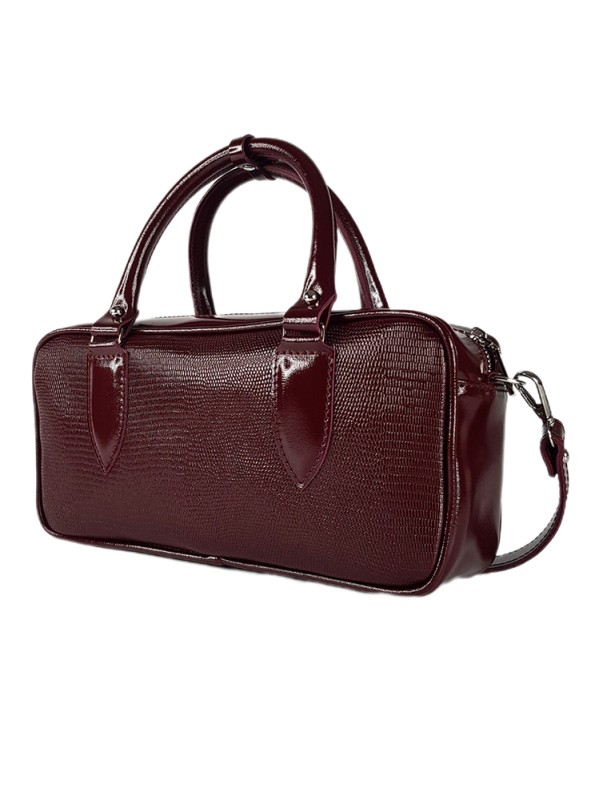 Сумка cross body шкіра бордо 8399-11
