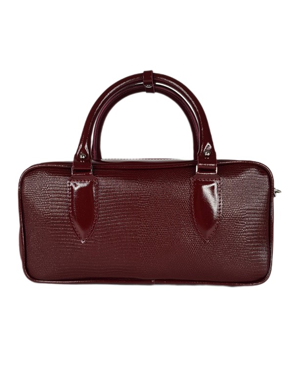 Сумка cross body шкіра бордо 8399-11