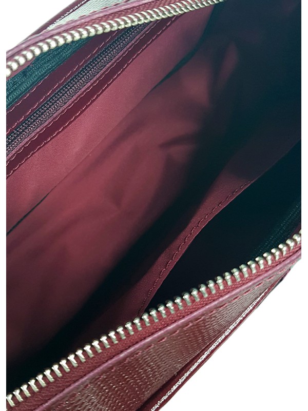 Сумка cross body шкіра бордо 8399-11