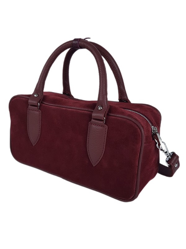 Сумка cross body замша бордо 8400-11