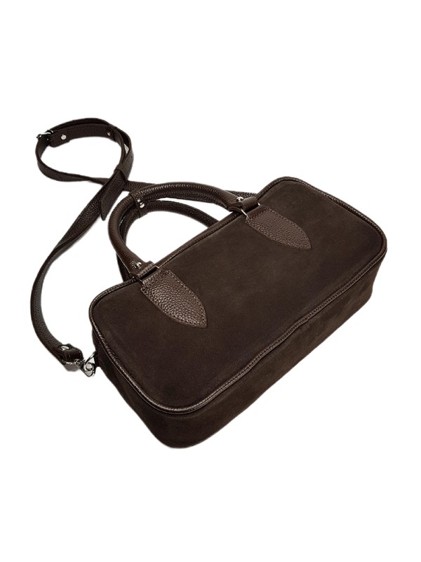 Сумка cross body замша brown 8402-11
