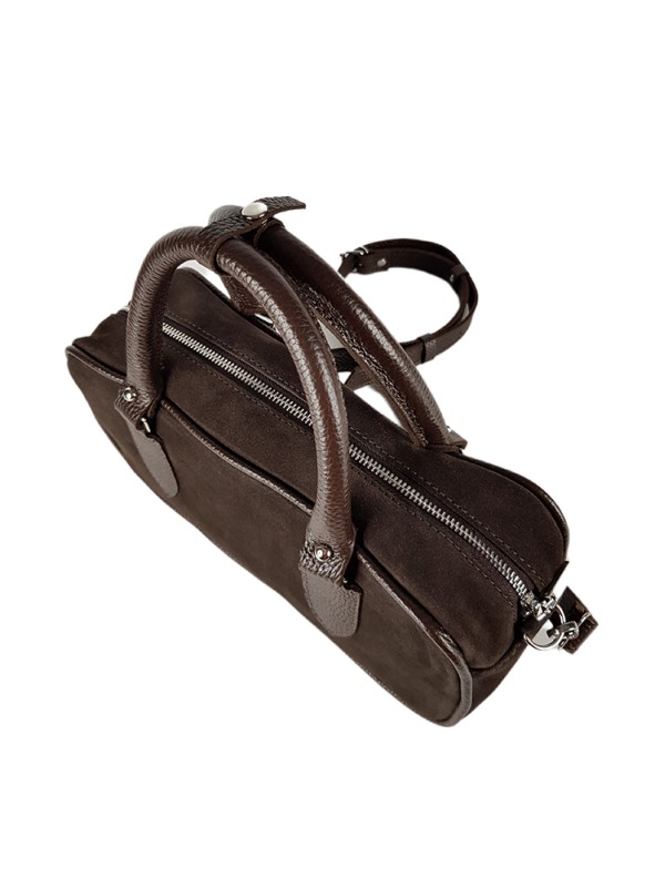Сумка cross body замша brown 8402-11