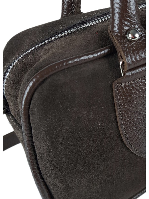 Сумка cross body замша brown 8402-11