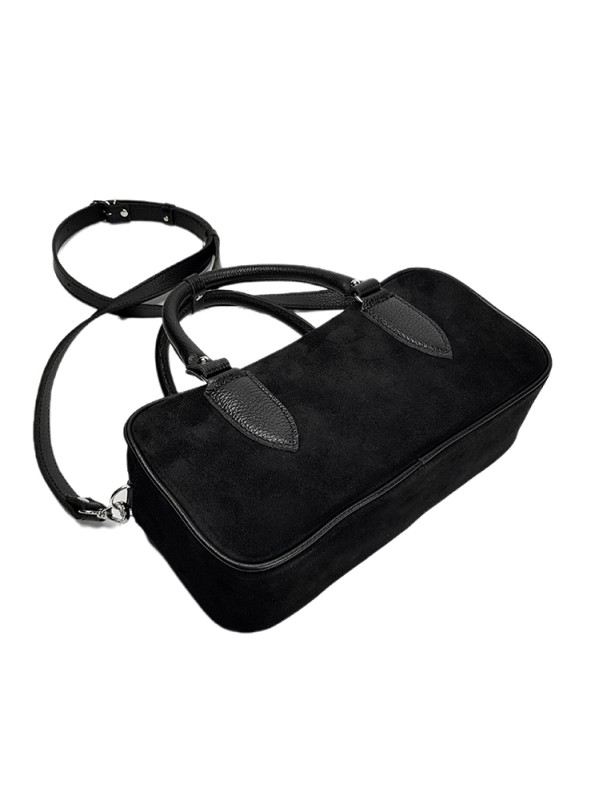 Сумка cross body замша чорний 8405-11