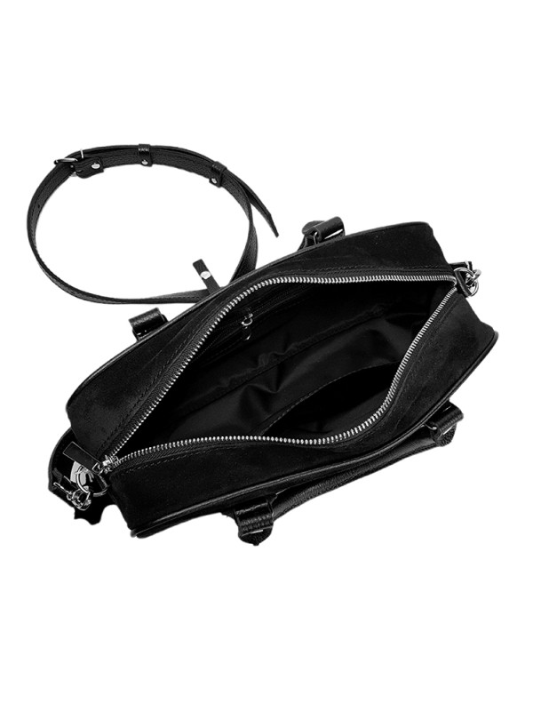 Сумка cross body замша чорний 8405-11
