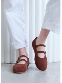 Балетки натуральна замша brown 8434-28