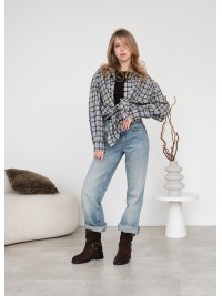 Черевики з ремінцями замша brown 8441-28