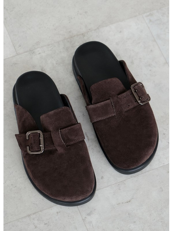 Шльопанці клоги замша brown 8465-28