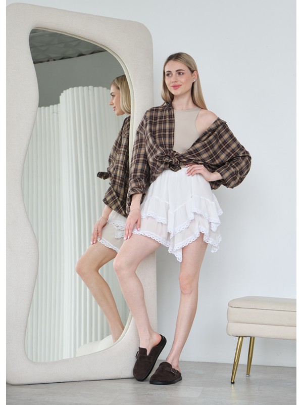 Шльопанці клоги замша brown 8465-28