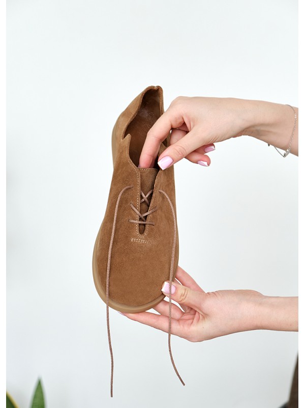 Туфлі Barefoot замша brown 8467-28