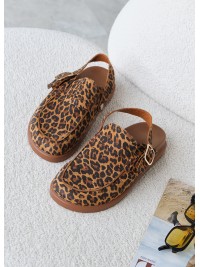 Клоги Barefoot шкіра леопард 8469-28