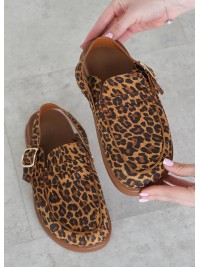 Клоги Barefoot шкіра леопард 8469-28