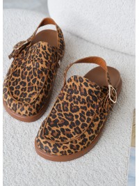 Клоги Barefoot шкіра леопард 8469-28