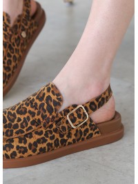 Клоги Barefoot шкіра леопард 8469-28