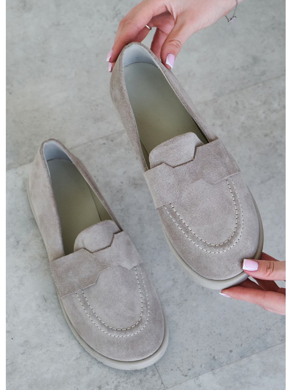 Туфлі Barefoot замша сірий 8472-28