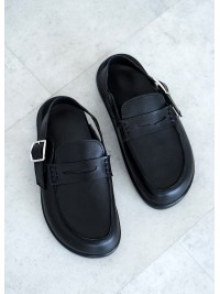 Клоги Barefoot шкіра чорний 8475-28