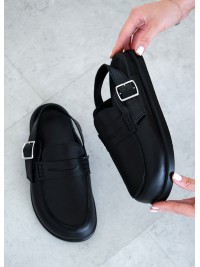 Клоги Barefoot шкіра чорний 8475-28