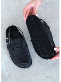 Клоги Barefoot замша сірий 8476-28