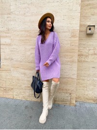 В'язана сукня-туніка лавандового кольору 29942