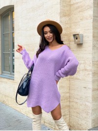 В'язана сукня-туніка лавандового кольору 29942