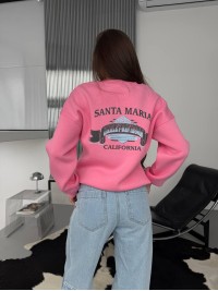 Жіночий теплий світшот рожевого кольору 30142