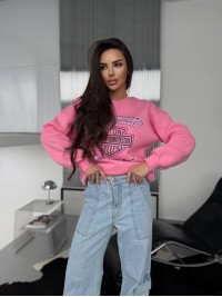 Жіночий теплий світшот рожевого кольору 30142