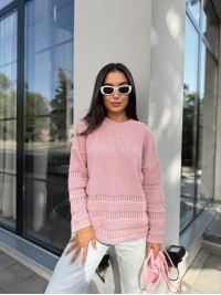 Жіночий базовий светр рожевого кольору 30179