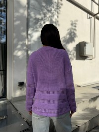 Жіночий базовий светр бузкового кольору 30180