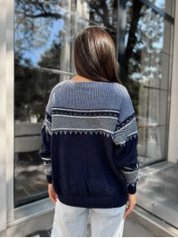 Жіночий універсальний светр синего кольору 30191