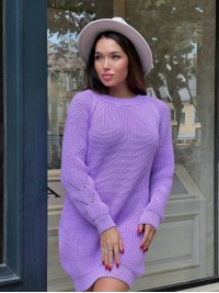 В'язана сукня міні бузкового кольору 30235