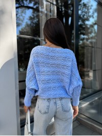Жіночий легкий светр блакитного кольору 30282