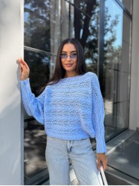 Жіночий легкий светр блакитного кольору 30282